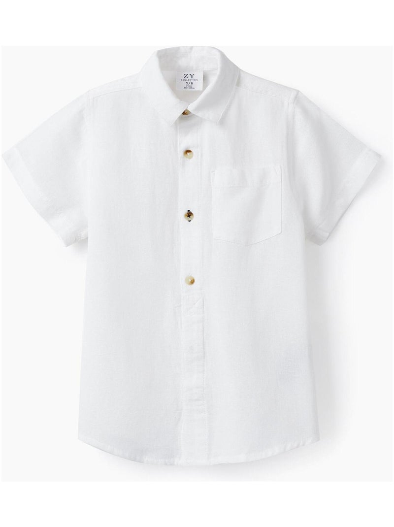 Chemise manches courtes monte carlo 'Zippy' Blanc - Kiabi