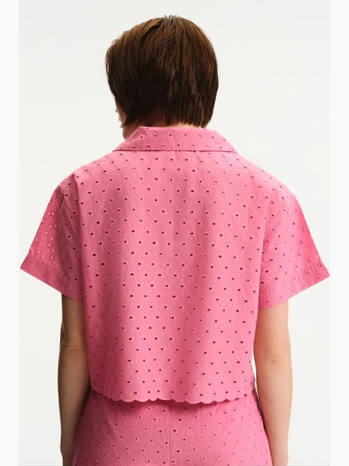 Chemise manches courtes motif dentelle penti - Kiabi Chemise manches courtes motif dentelle penti - Kiabi
