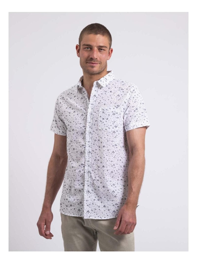 Chemise manches courtes motifs DOGILES Blanc - Kiabi