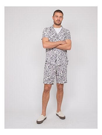 Chemise manches courtes motifs DONUPO