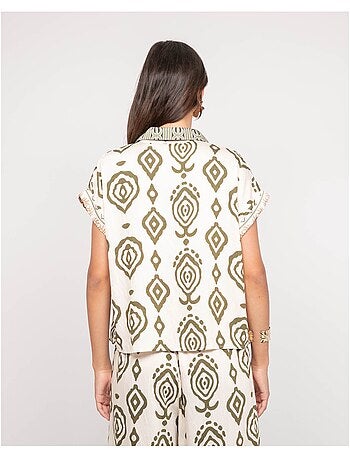 Chemise manches courtes motifs OFELIA