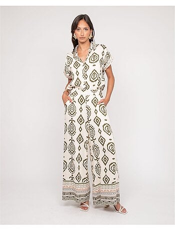 Chemise manches courtes motifs OFELIA