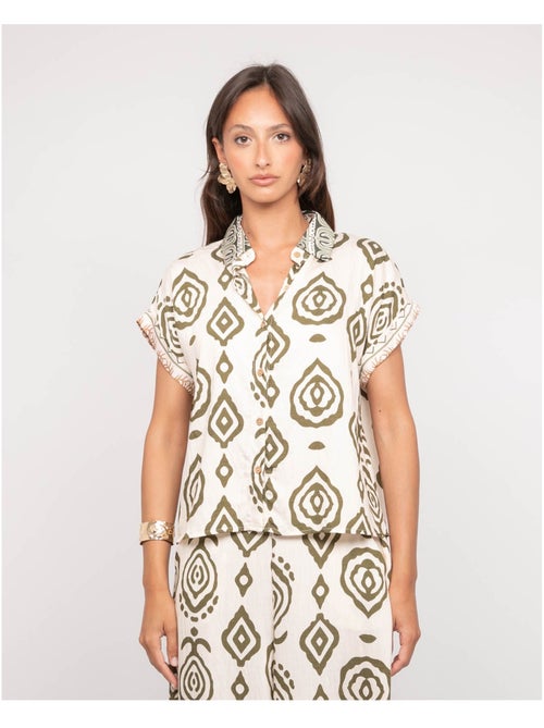 Chemise manches courtes motifs OFELIA - Kiabi