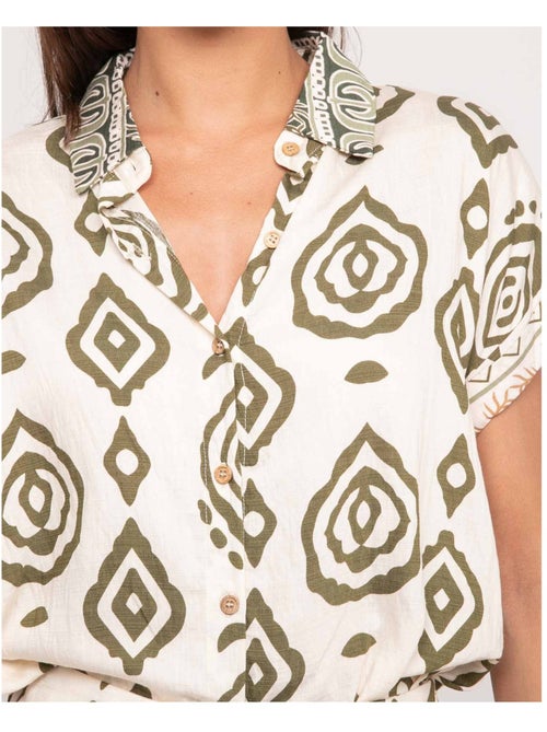 Chemise manches courtes motifs OFELIA - Kiabi