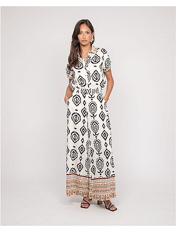 Chemise manches courtes motifs OFELIA