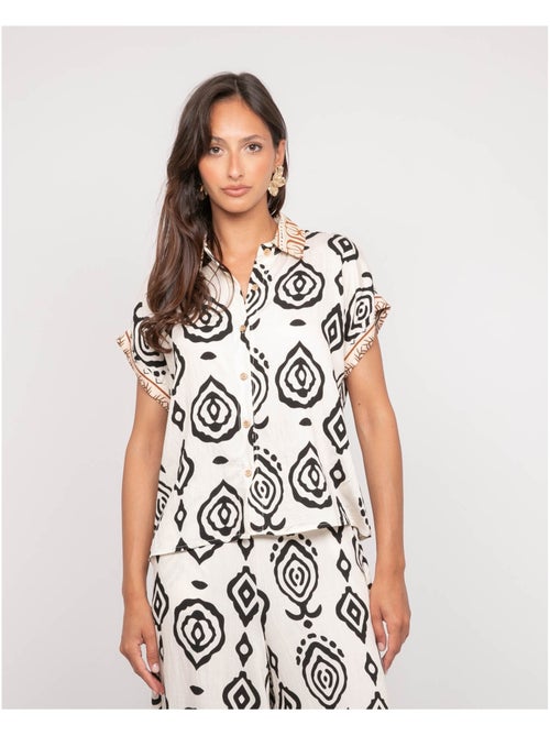 Chemise manches courtes motifs OFELIA - Kiabi