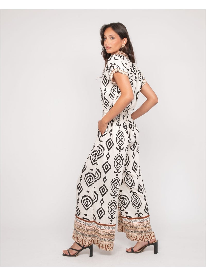Chemise manches courtes motifs OFELIA Noir - Kiabi