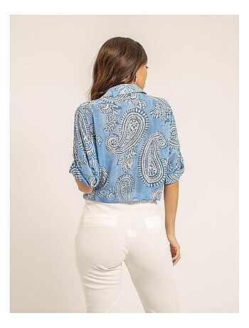 Chemise manches courtes motifs OPILINA