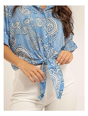 Chemise manches courtes motifs OPILINA