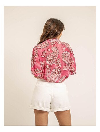 Chemise manches courtes motifs OPILINA
