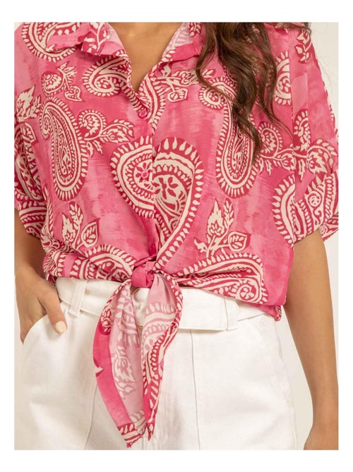 Chemise manches courtes motifs OPILINA - Kiabi Chemise manches courtes motifs OPILINA - Kiabi