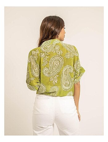 Chemise manches courtes motifs OPILINA