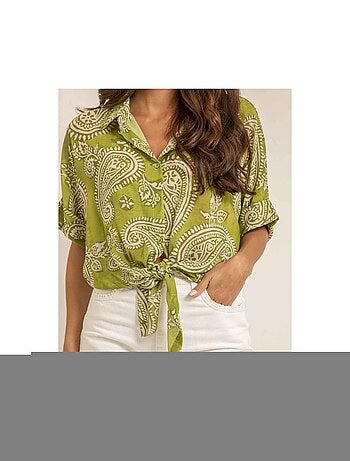 Chemise manches courtes motifs OPILINA