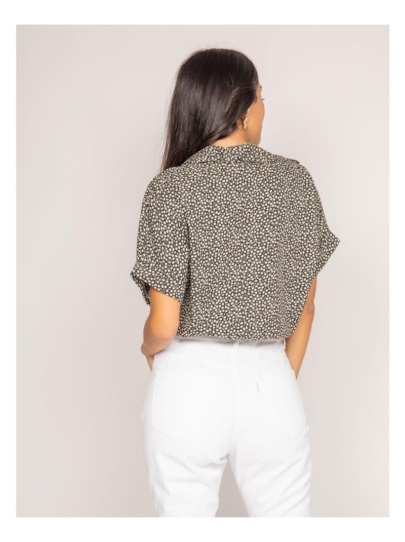Chemise manches courtes motifs OSMOSE Noir - Kiabi