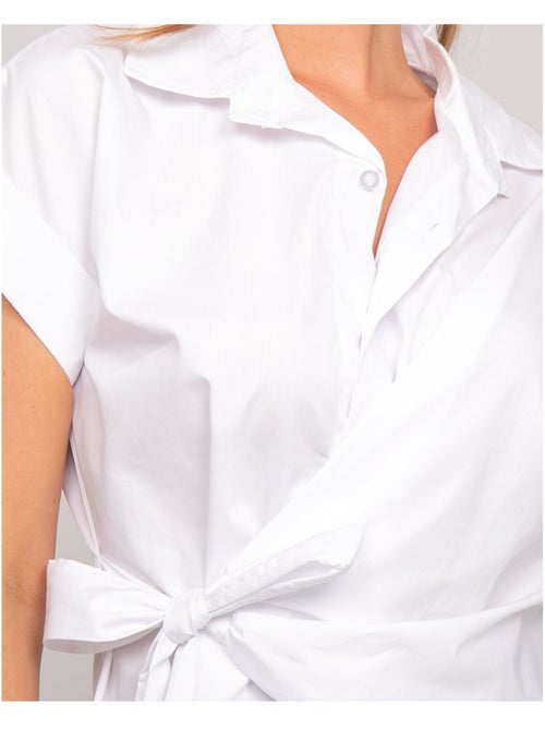 Chemise manches courtes nouée coté OMERVA - Kiabi