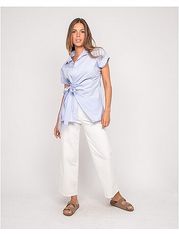 Chemise manches courtes nouée coté OMERVA