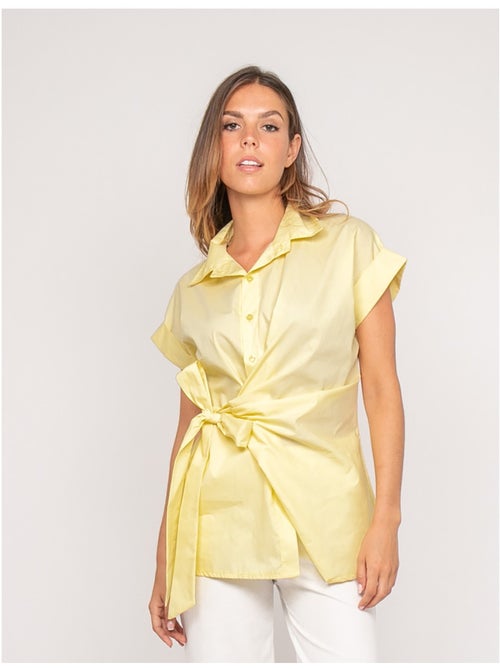 Chemise manches courtes nouée coté OMERVA - Kiabi