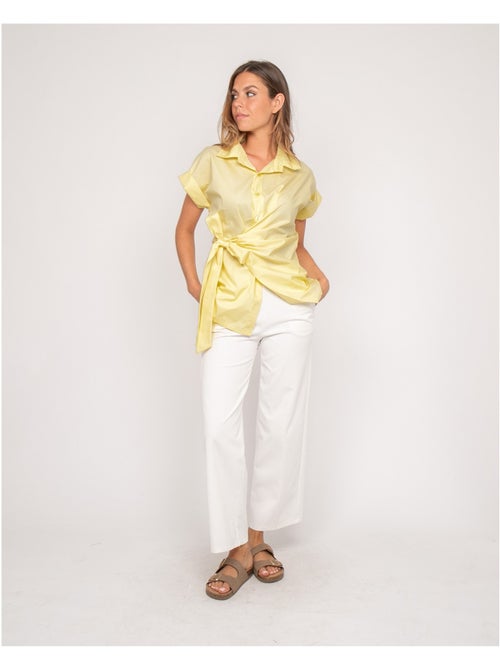 Chemise manches courtes nouée coté OMERVA - Kiabi