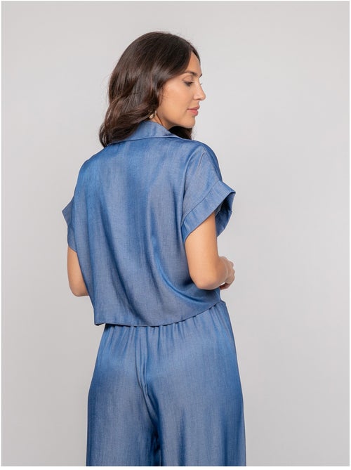 Chemise manches courtes nouée OMERLIE - Kiabi Chemise manches courtes nouée OMERLIE - Kiabi