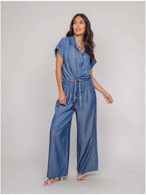 Chemise manches courtes nouée OMERLIE - Kiabi Chemise manches courtes nouée OMERLIE - Kiabi