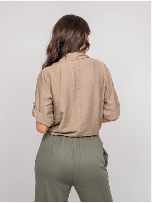 Chemise manches courtes nouée OVELIE - Kiabi Chemise manches courtes nouée OVELIE - Kiabi