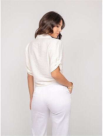 Chemise manches courtes nouée OVELIE