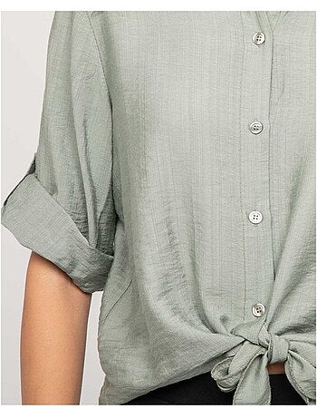 Chemise manches courtes nouée OVELIE