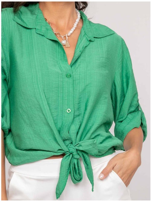 Chemise manches courtes nouée OVELIE - Kiabi