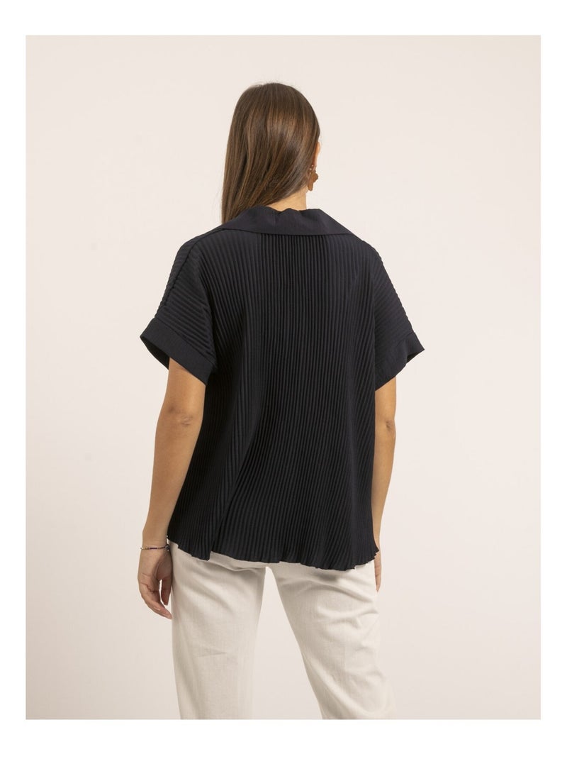 Chemise manches courtes OKAPI Bleu marine - Kiabi