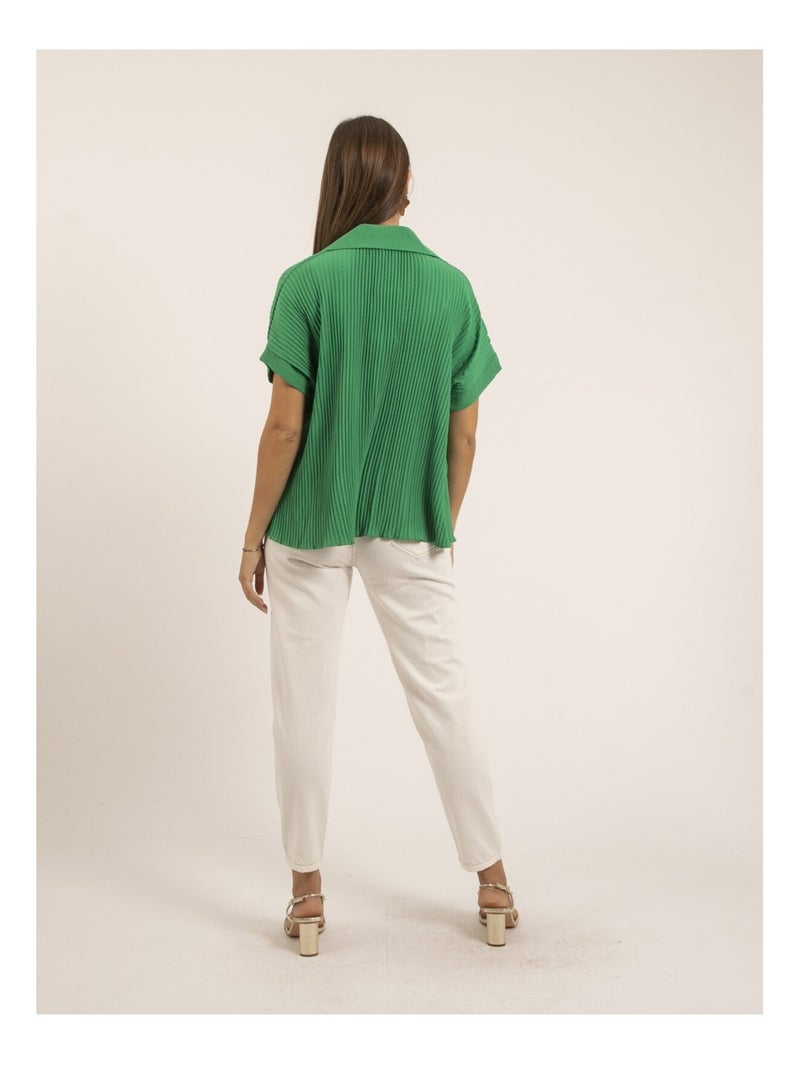 Chemise manches courtes OKAPI Vert - Kiabi