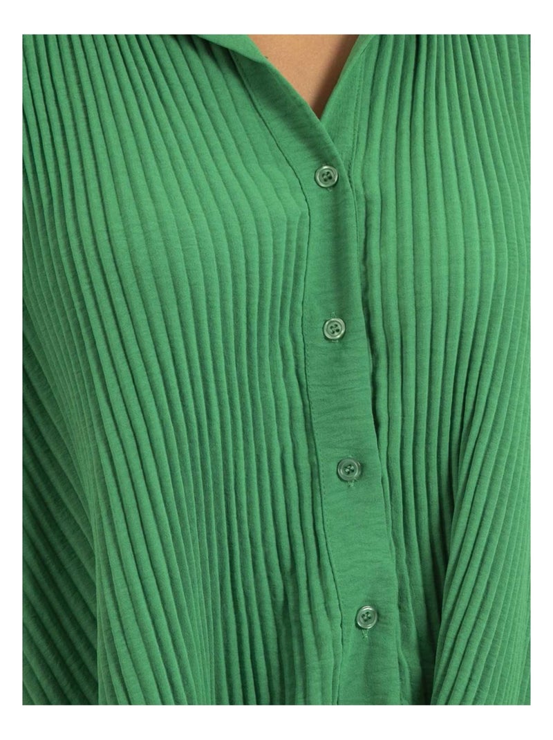 Chemise manches courtes OKAPI Vert - Kiabi