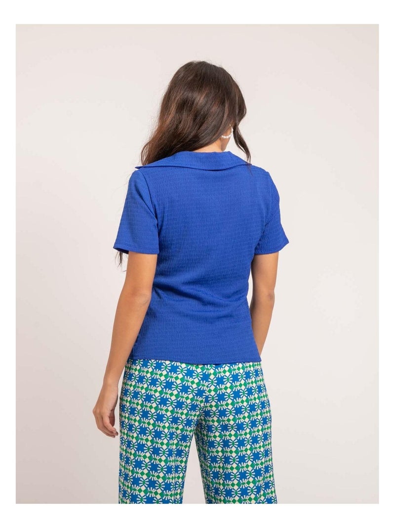 Chemise manches courtes ORLA Bleu - Kiabi