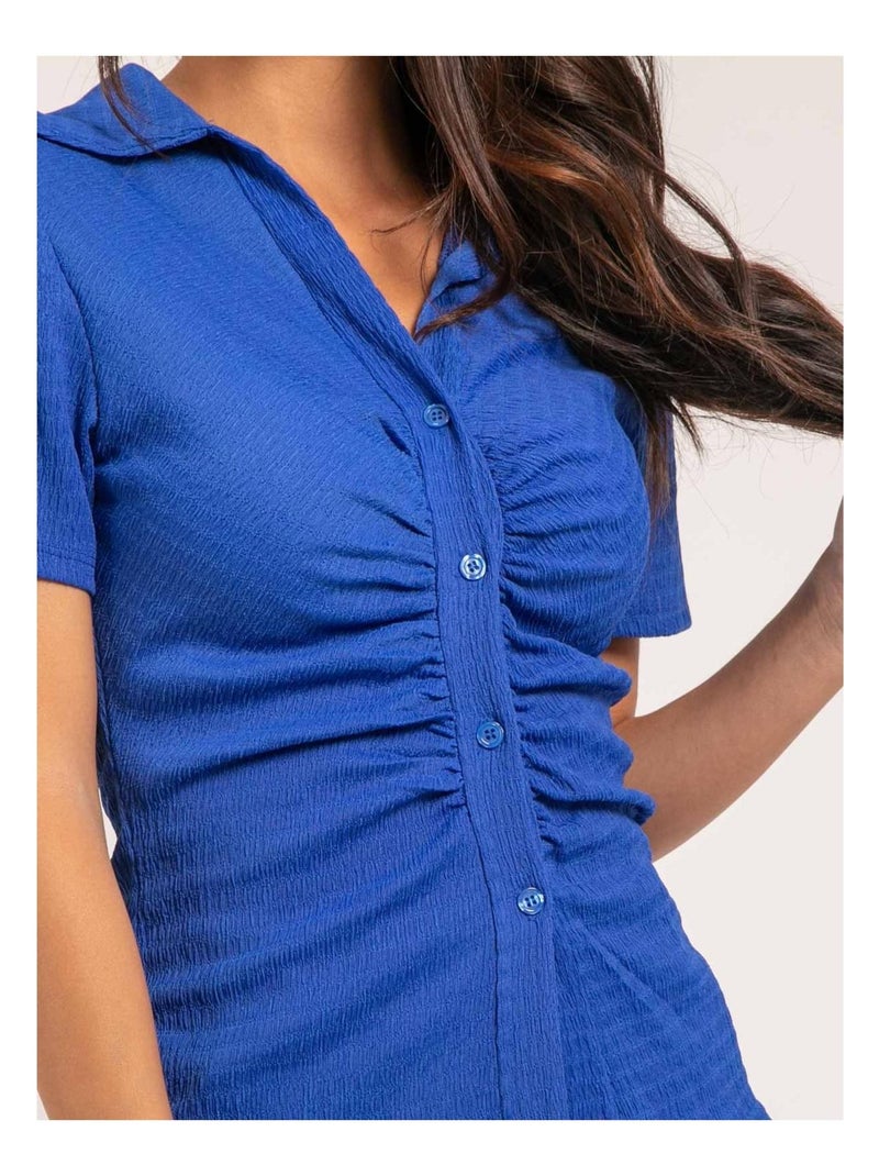 Chemise manches courtes ORLA Bleu - Kiabi