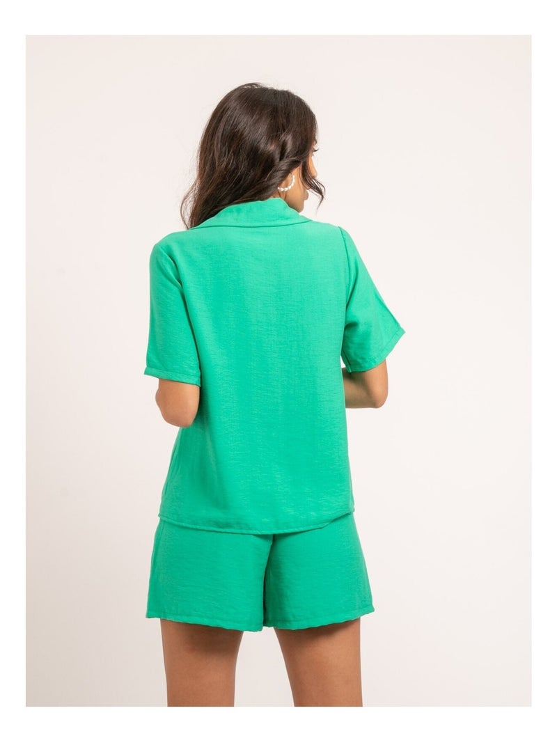 Chemise manches courtes OROKIA Vert - Kiabi