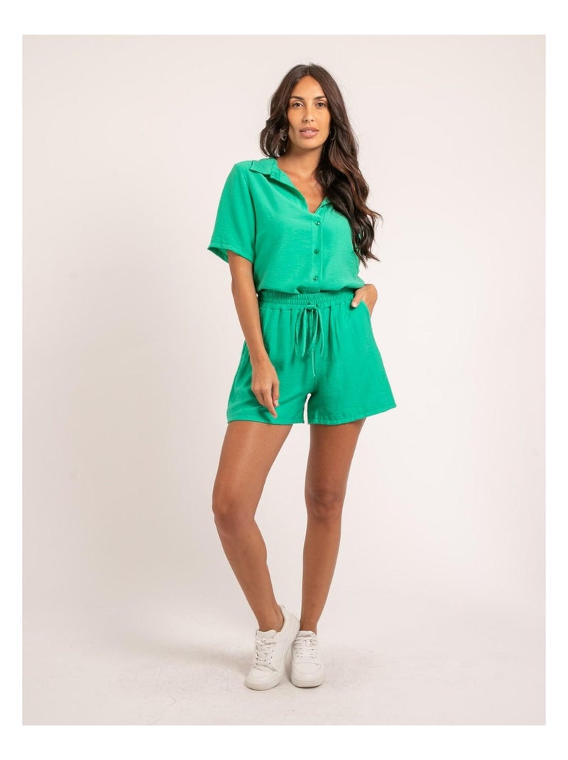 Chemise manches courtes OROKIA Vert - Kiabi