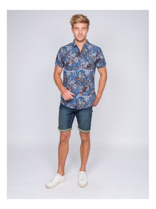 Chemise manches courtes pur coton DINO - Kiabi