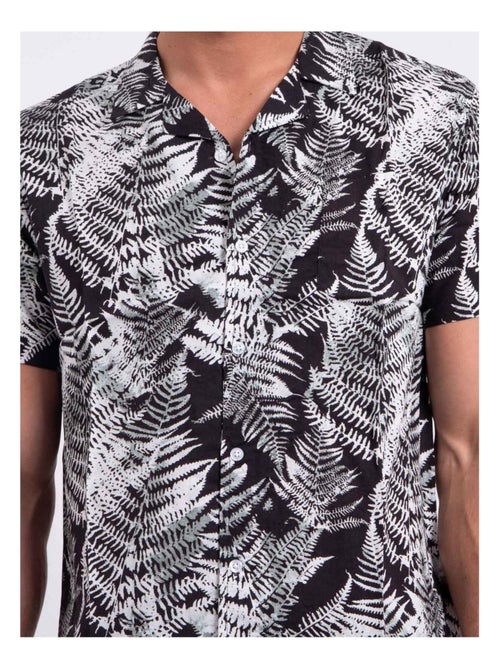 Chemise manches courtes pur coton motifs DIRAMIRO - Kiabi