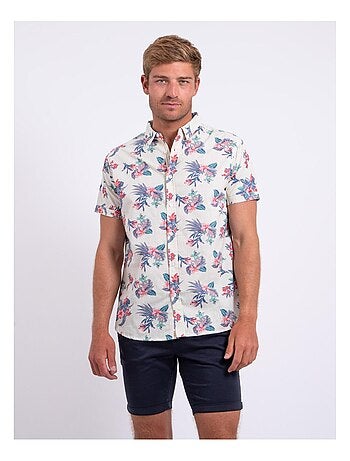 Chemise manches courtes pur coton motifs DORIDA