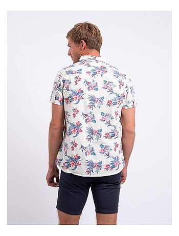 Chemise manches courtes pur coton motifs DORIDA