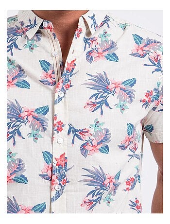 Chemise manches courtes pur coton motifs DORIDA