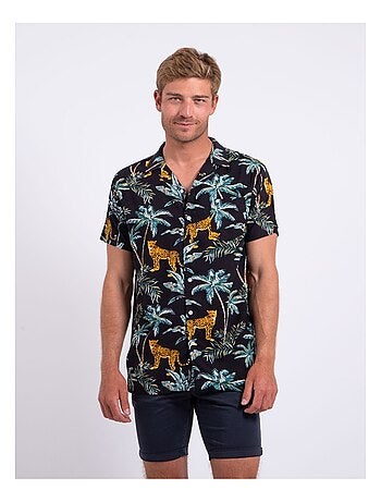 Chemise manches courtes pur coton motifs DOUBAKAR
