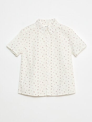 Chemise manches courtes rayée
