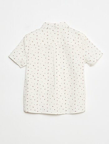 Chemise manches courtes rayée