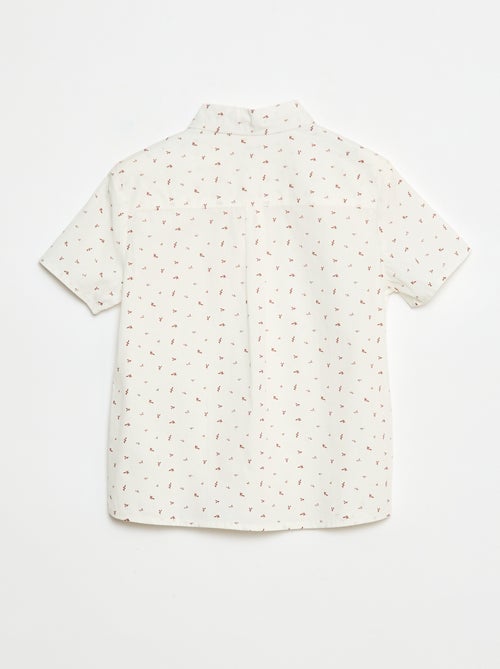 Chemise manches courtes rayée - Kiabi