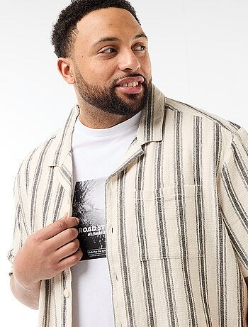 Chemise manches courtes rayée