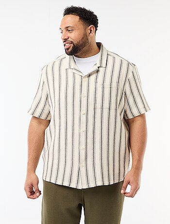 Chemise manches courtes rayée