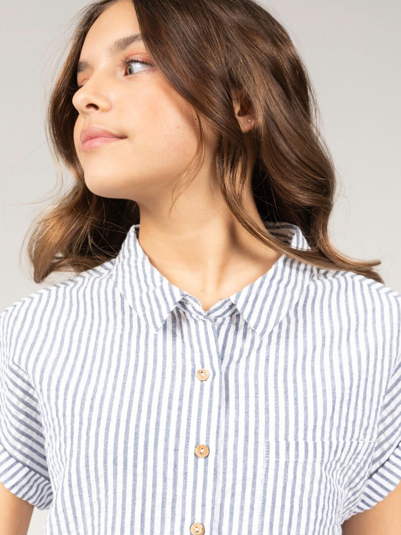 HIIT - Crop top à col zippé - Blanc