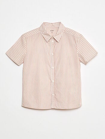 Chemise manches courtes rayée