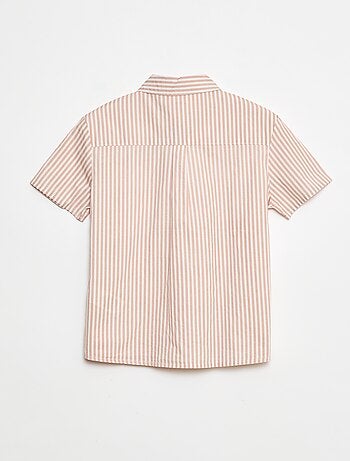 Chemise manches courtes rayée