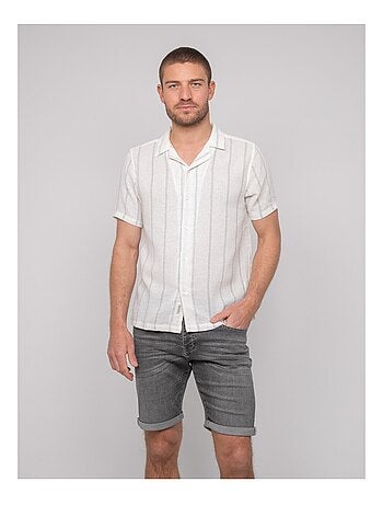 Chemise manches courtes rayures DERMUNIK